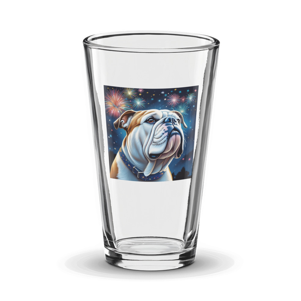 PugMug Custom Bulldog Glass Tumbler
