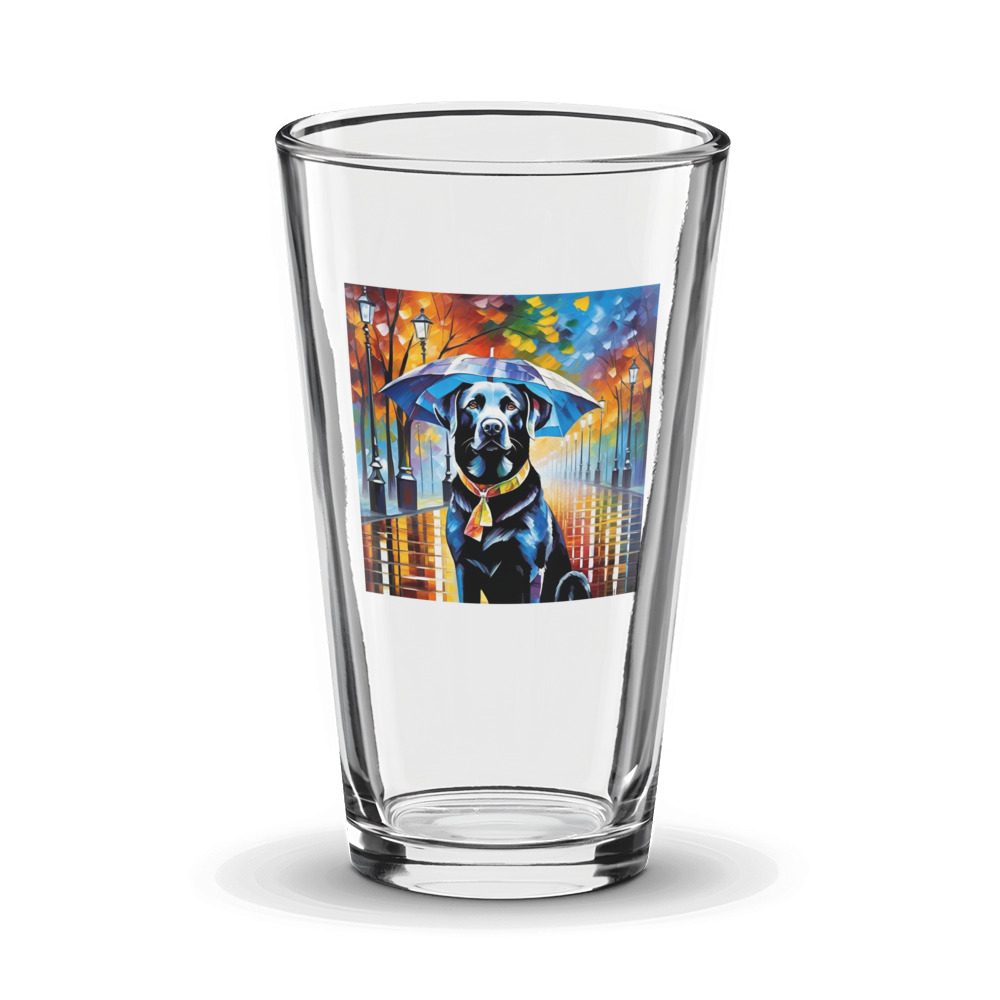 PugMug Custom Black Labrador Retriever Glass Tumbler
