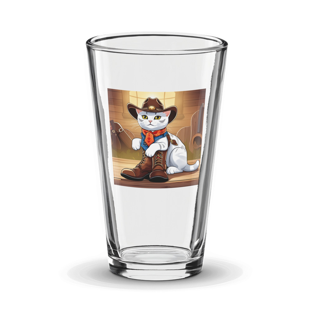 PugMug Custom White American Shorthair Cat Glass Tumbler