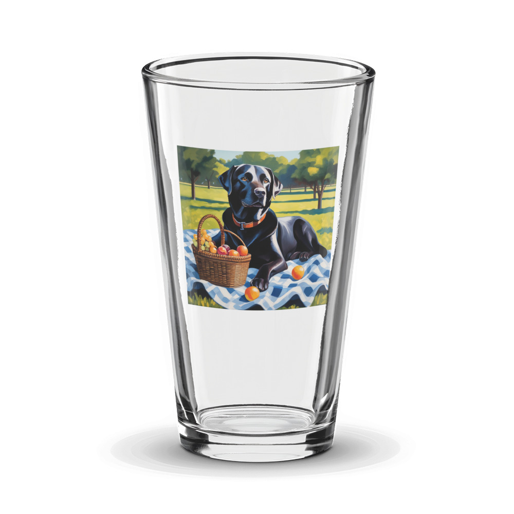 PugMug Custom Black Labrador Retriever Glass Tumbler