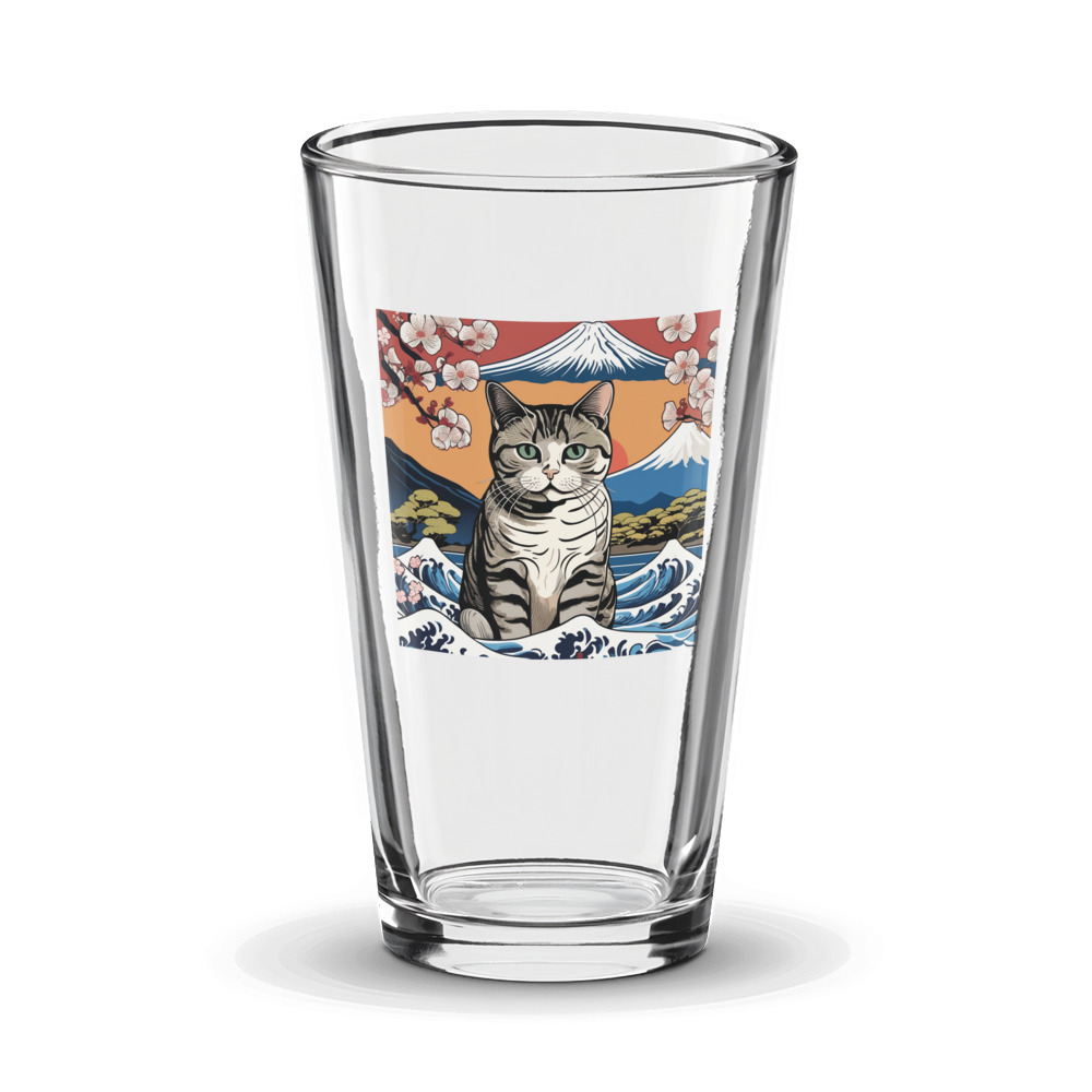 PugMug Custom Tabby British Shorthair Cat Glass Tumbler