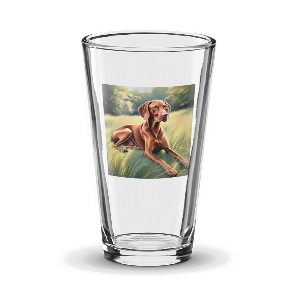 PugMug Custom Vizsla Glass Tumbler