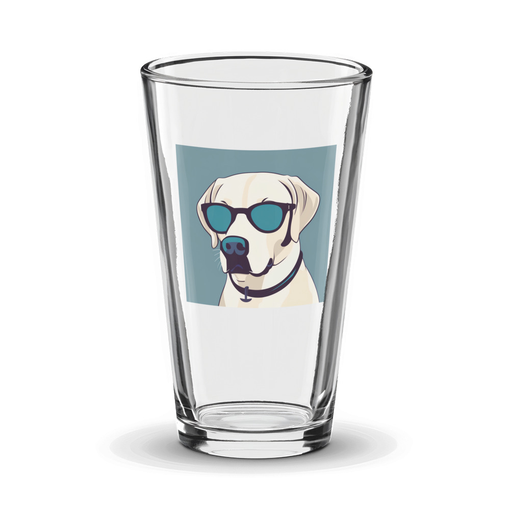 PugMug Custom White Labrador Retriever Glass Tumbler