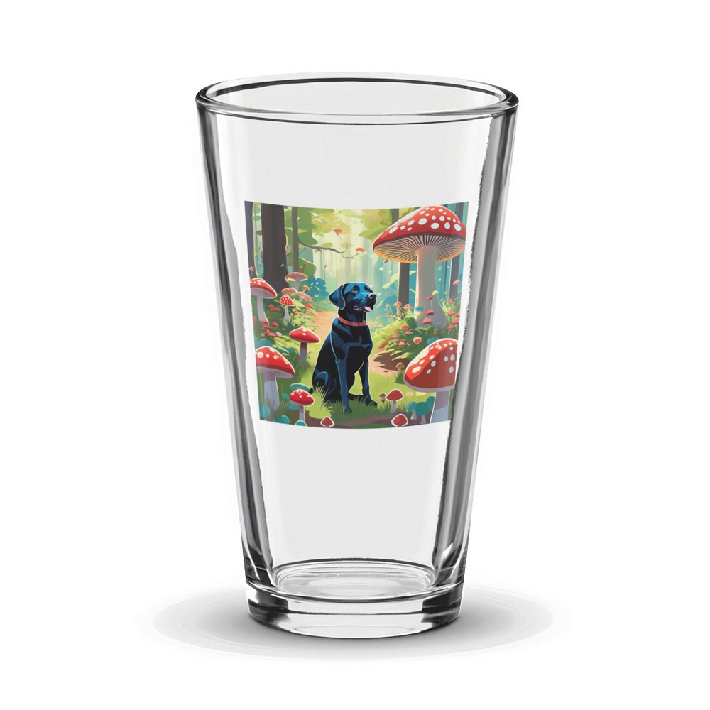 PugMug Custom Black Labrador Retriever Glass Tumbler