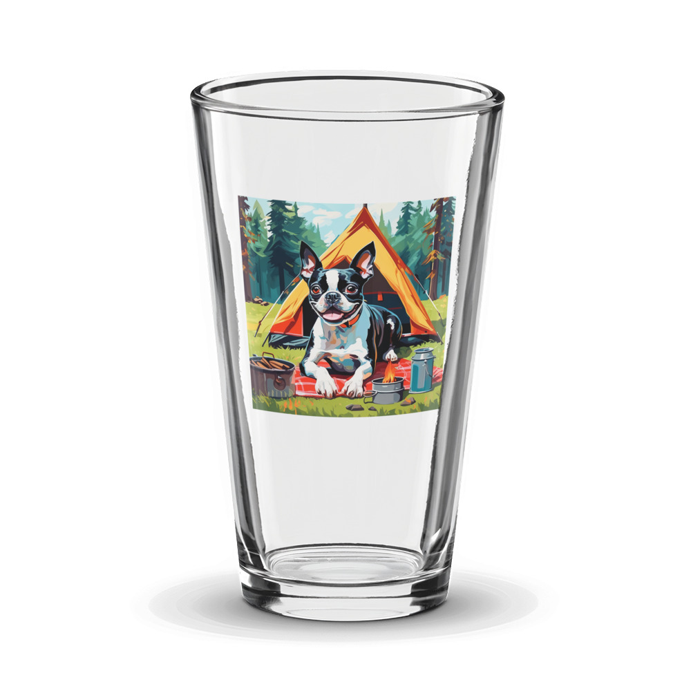 PugMug Custom Boston Terrier Glass Tumbler