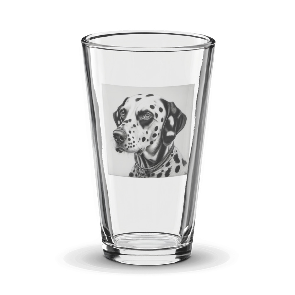 PugMug Custom Dalmatian Glass Tumbler