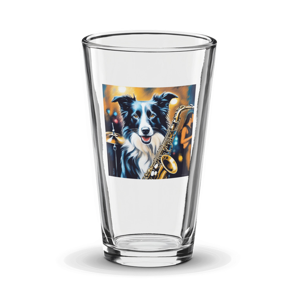 PugMug Custom Border Collie Glass Tumbler