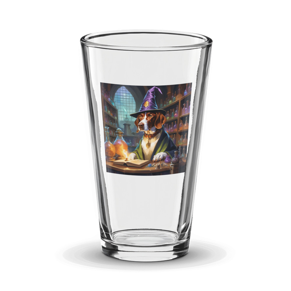 PugMug Custom Pointer Dog Glass Tumbler
