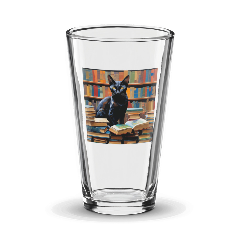 PugMug Custom Black Abyssinian Cat Glass Tumbler