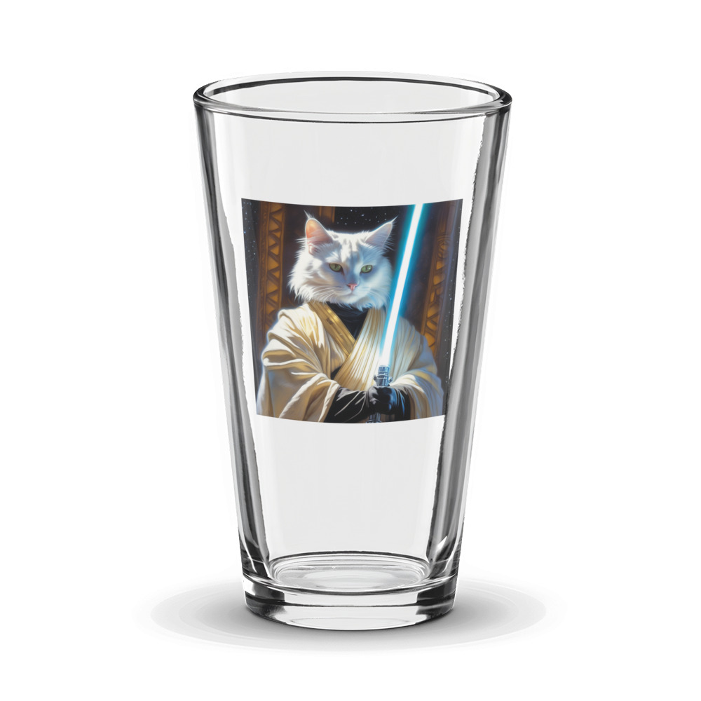 PugMug Custom White Companion Cat Glass Tumbler