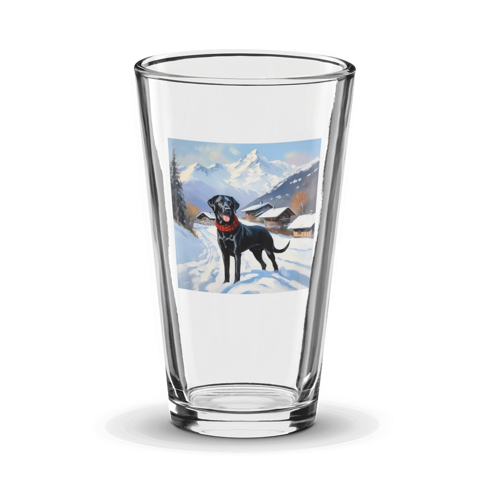 PugMug Custom Black Labrador Retriever Glass Tumbler