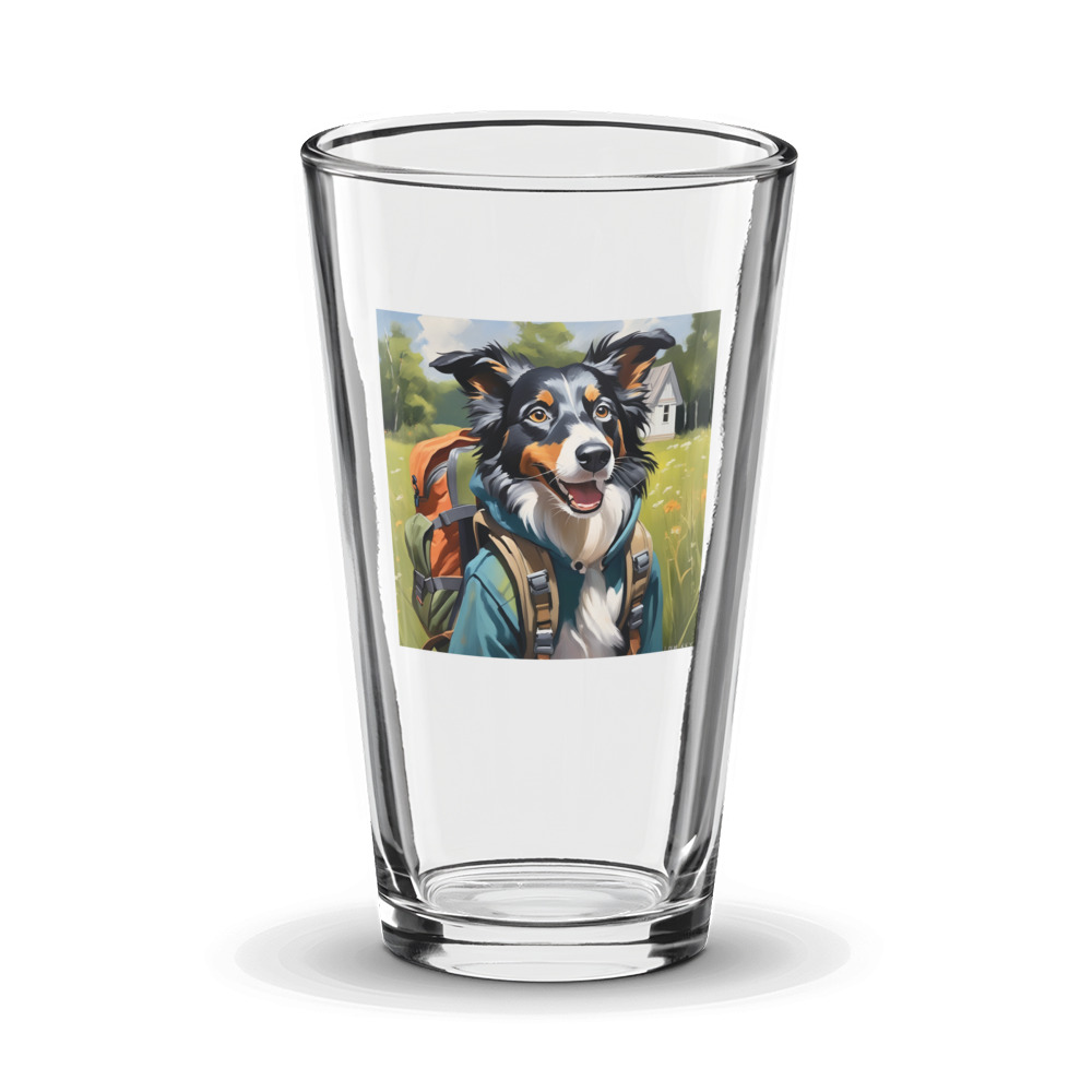 PugMug Custom Border Collie Glass Tumbler