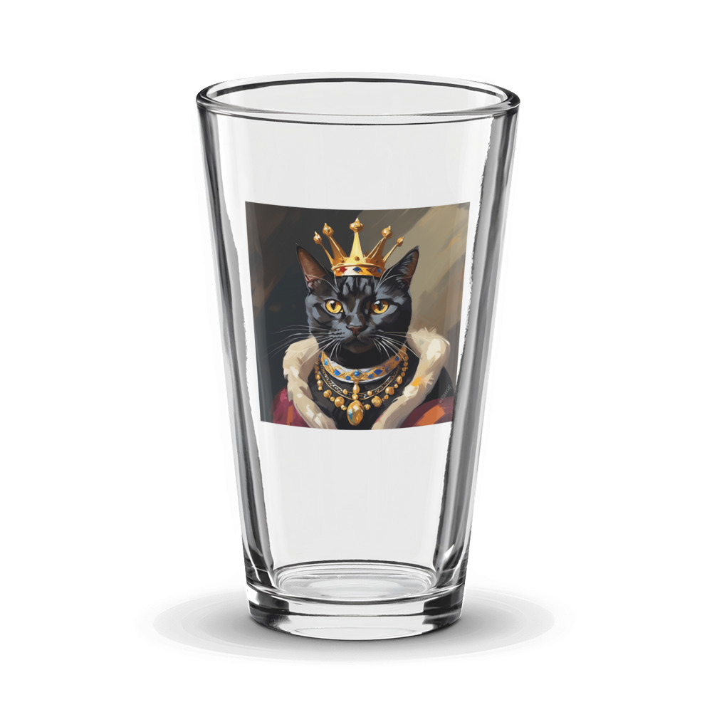 PugMug Custom Black American Shorthair Cat Glass Tumbler