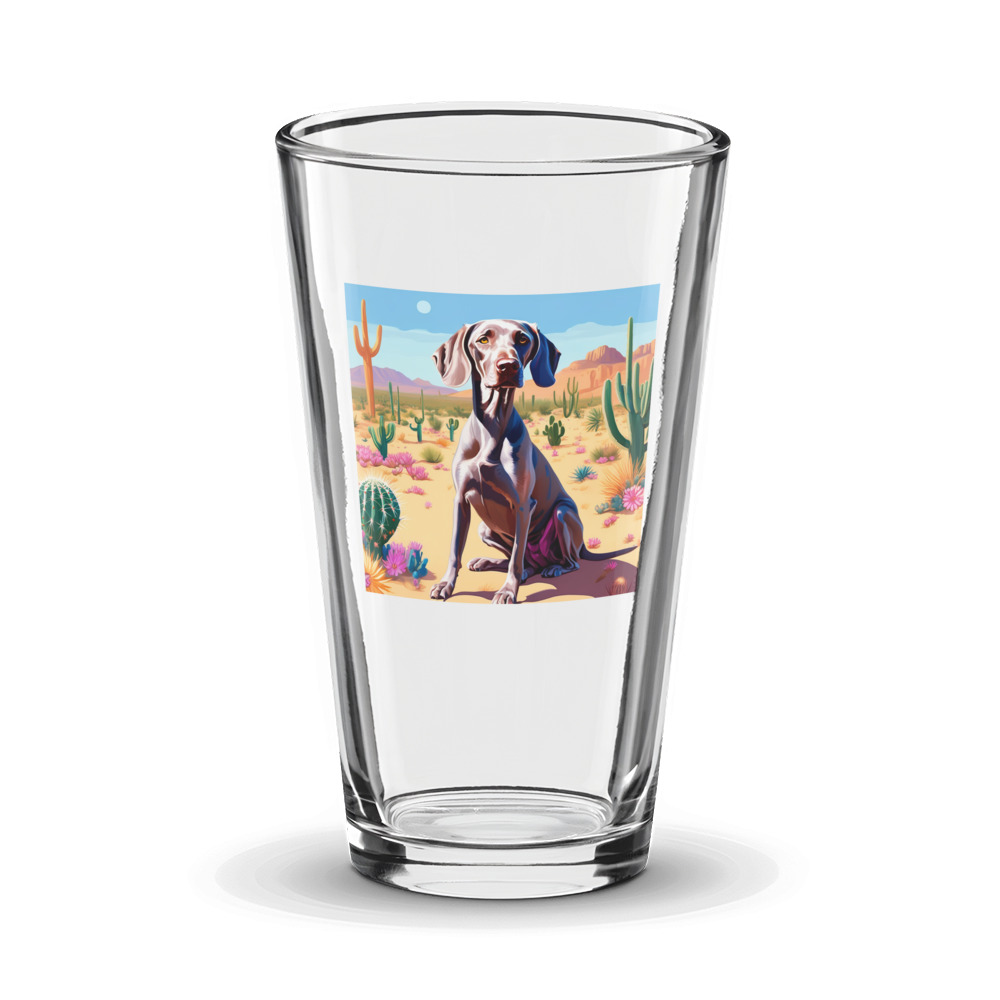 PugMug Custom Weimaraner Glass Tumbler