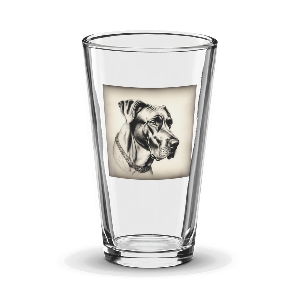 PugMug Custom Great Dane Glass Tumbler