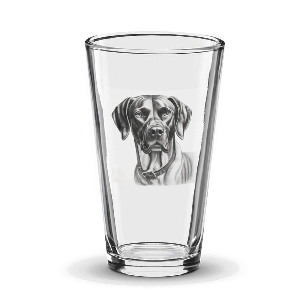 PugMug Custom Pointer Dog Glass Tumbler