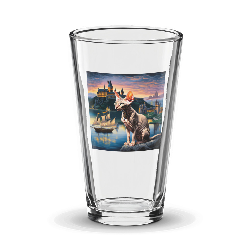 PugMug Custom Tabby Sphynx Cat Glass Tumbler