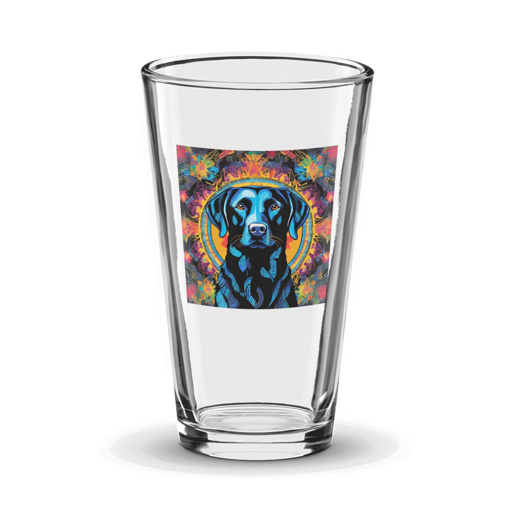 PugMug Custom Black Labrador Retriever Glass Tumbler