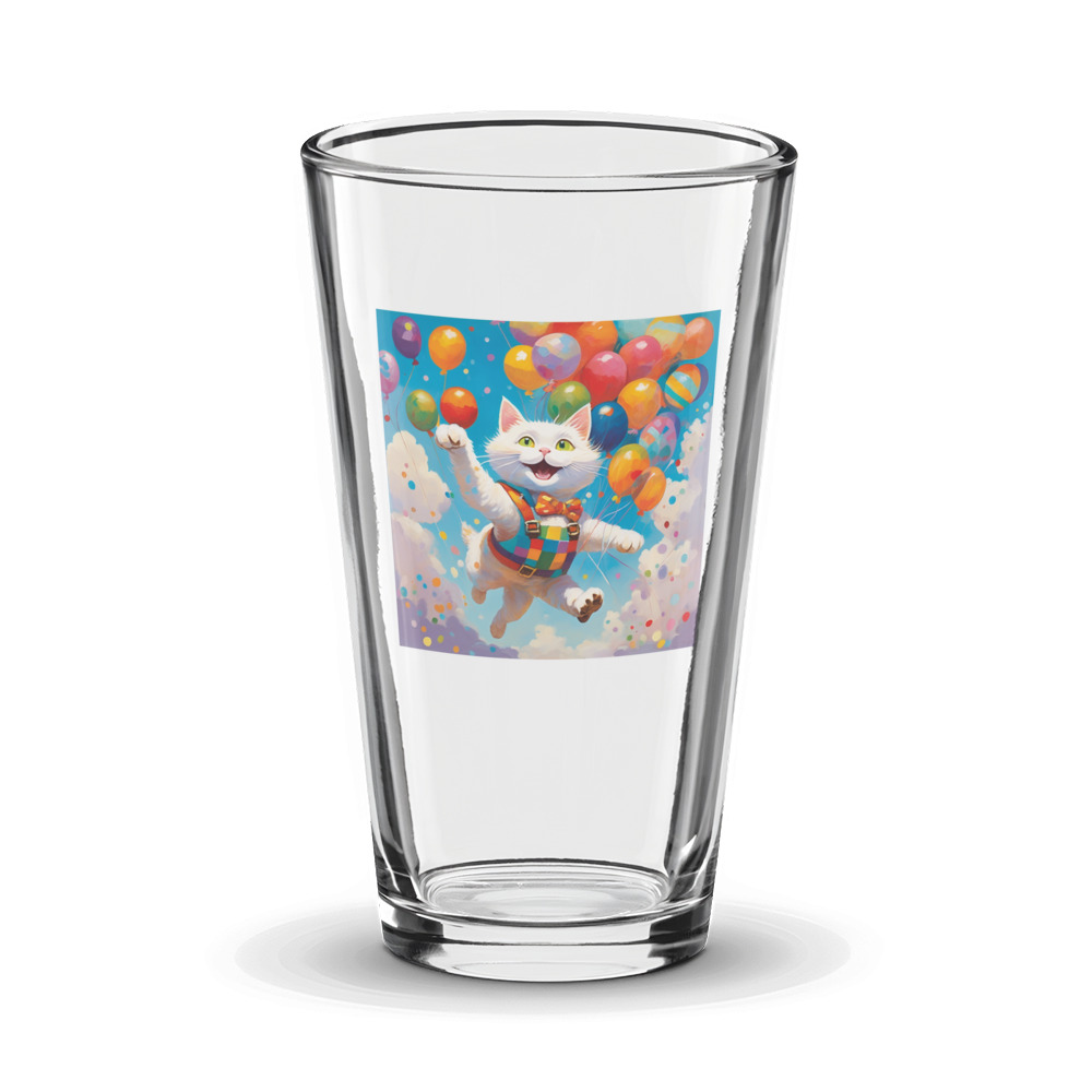 PugMug Custom White Companion Cat Glass Tumbler