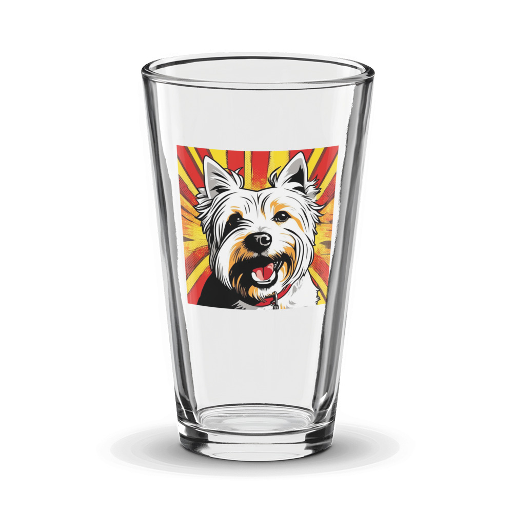PugMug Custom West Highland White Terrier Glass Tumbler