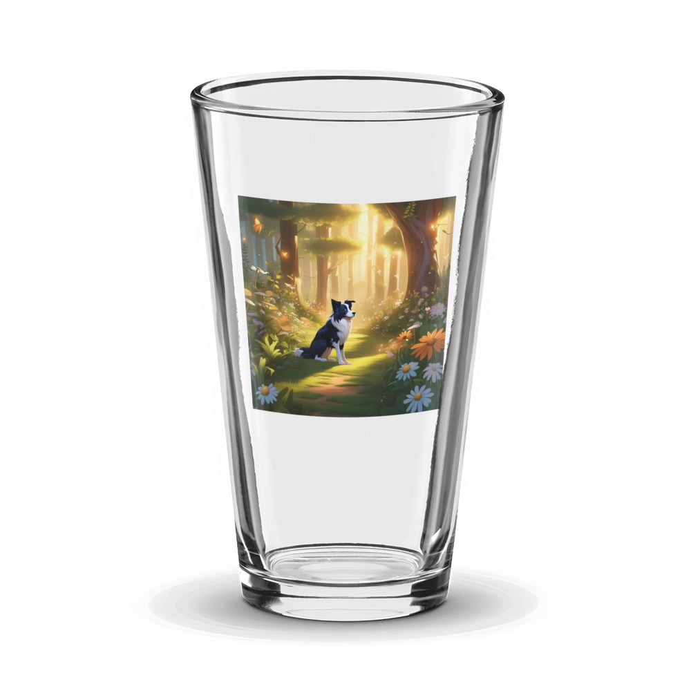 PugMug Custom Border Collie Glass Tumbler