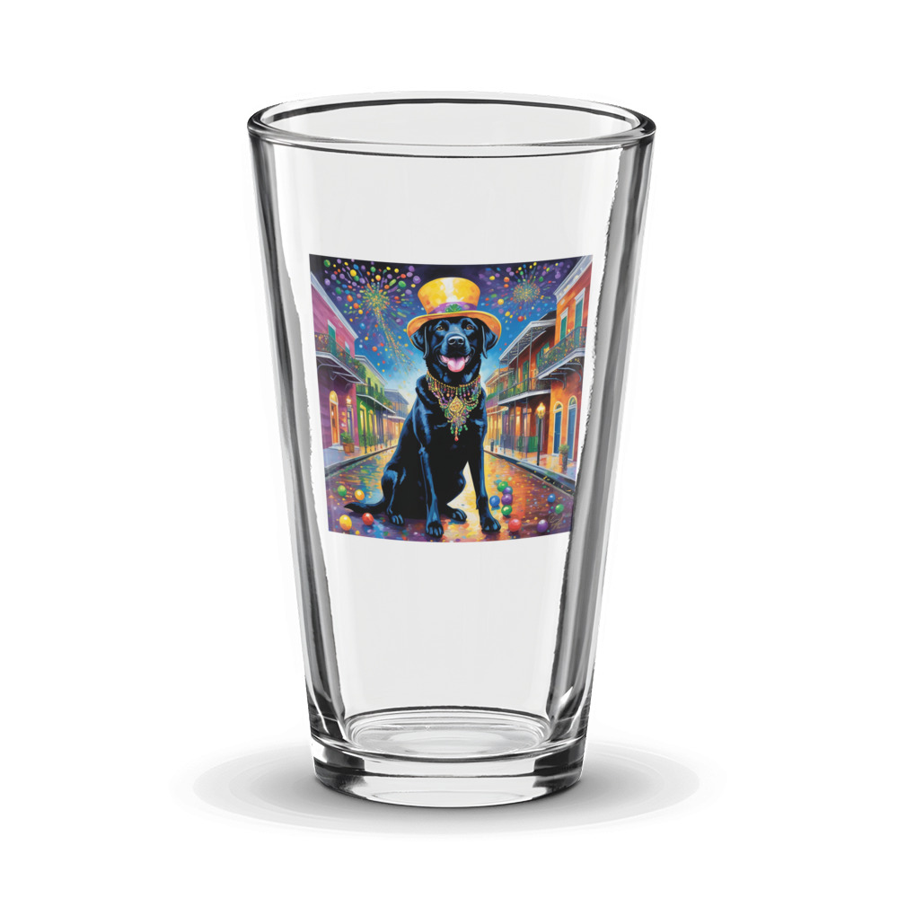 PugMug Custom Black Labrador Retriever Glass Tumbler