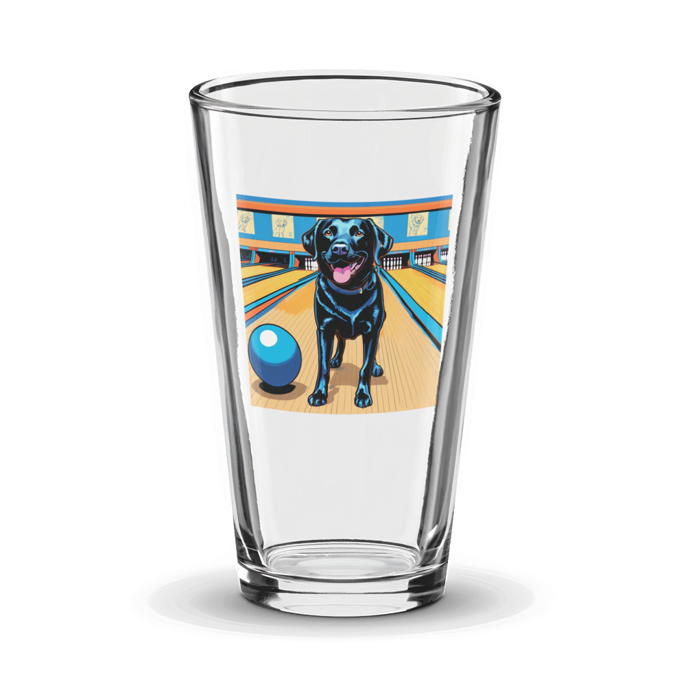 PugMug Custom Black Labrador Retriever Glass Tumbler
