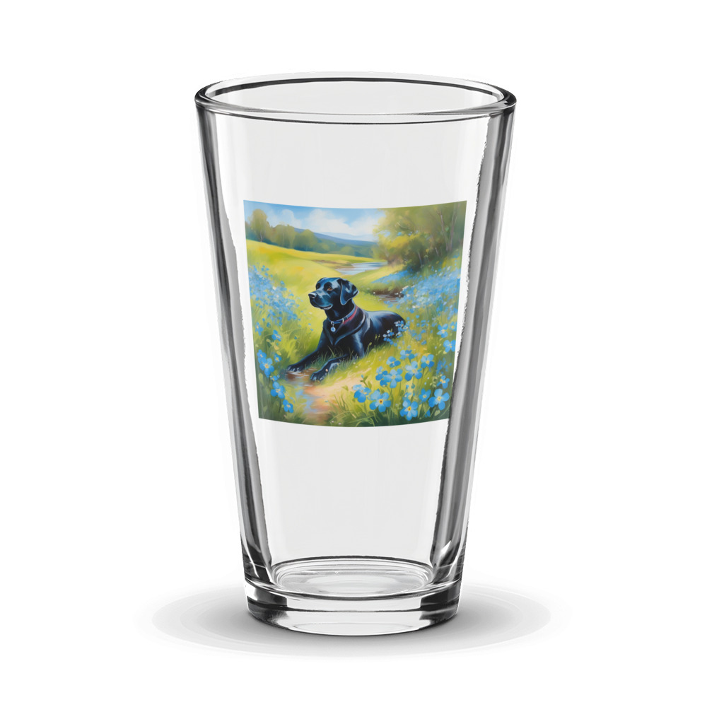 PugMug Custom Black Labrador Retriever Glass Tumbler