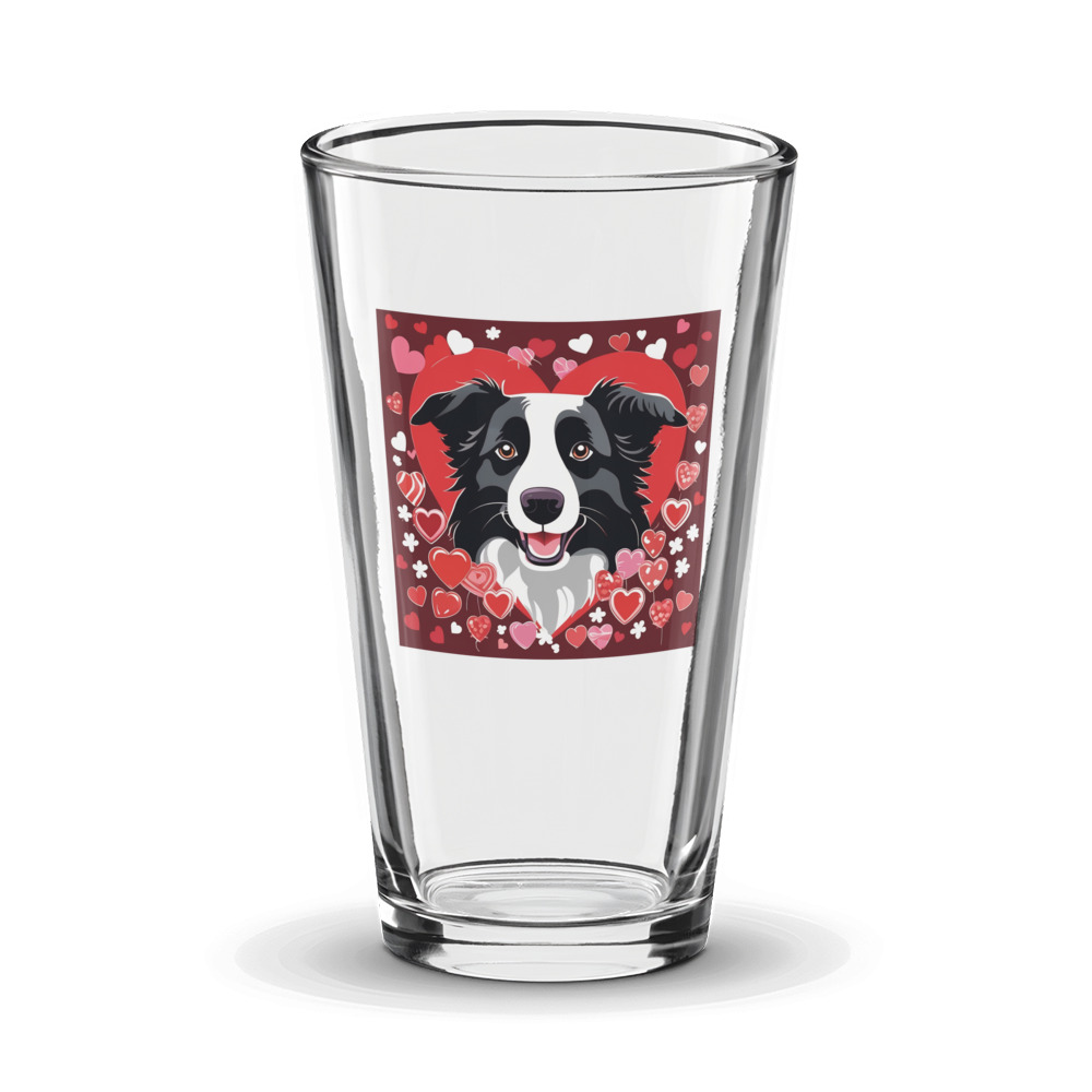 PugMug Custom Border Collie Glass Tumbler