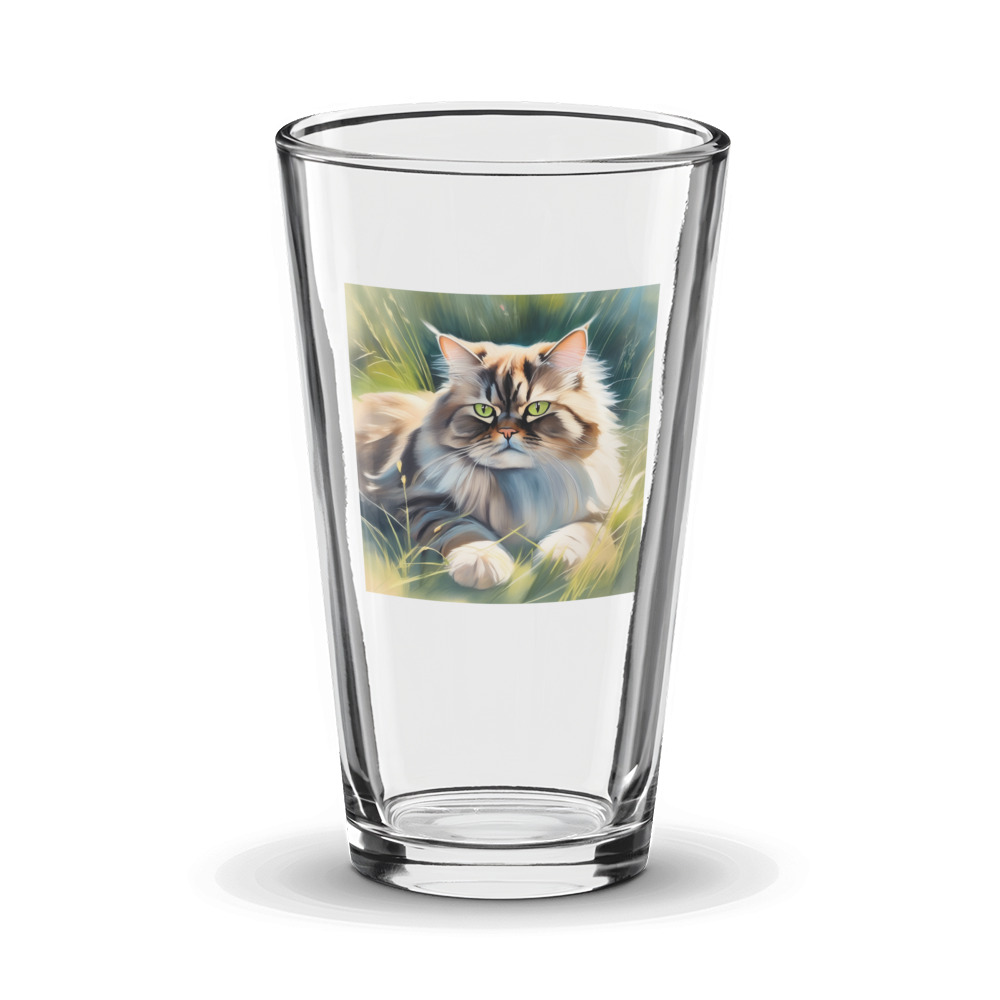 PugMug Custom Tabby Persian Cat Glass Tumbler
