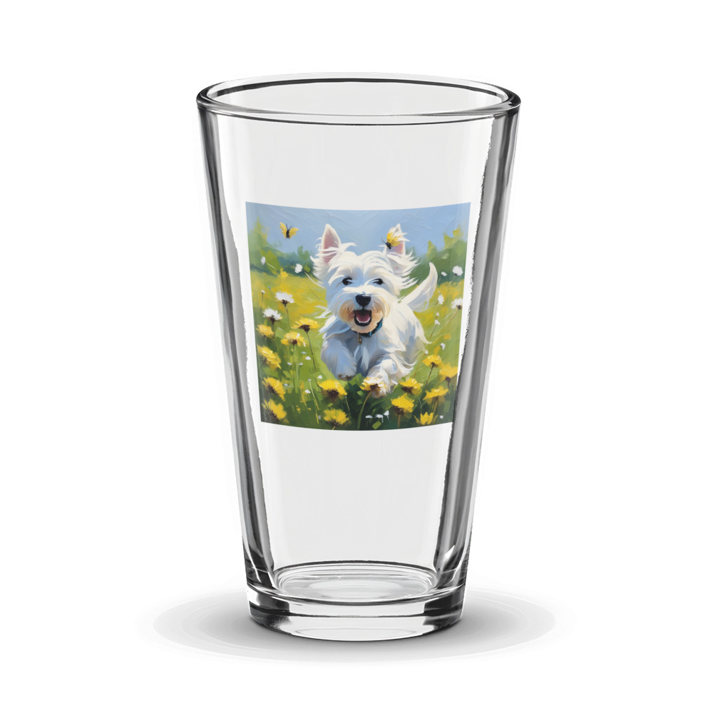PugMug Custom West Highland White Terrier Glass Tumbler