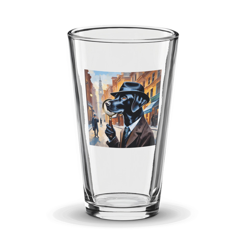 PugMug Custom Black Labrador Retriever Glass Tumbler