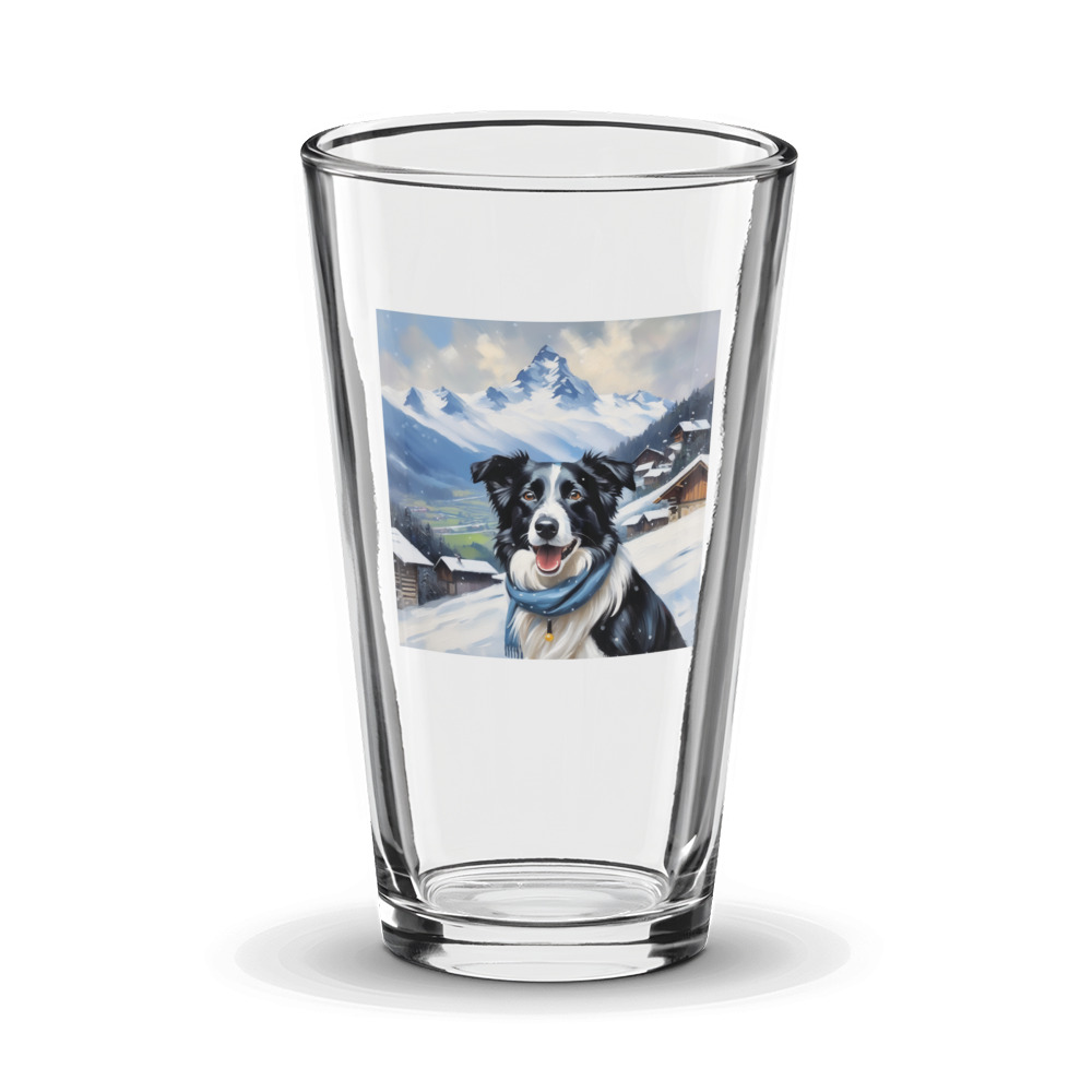 PugMug Custom Border Collie Glass Tumbler