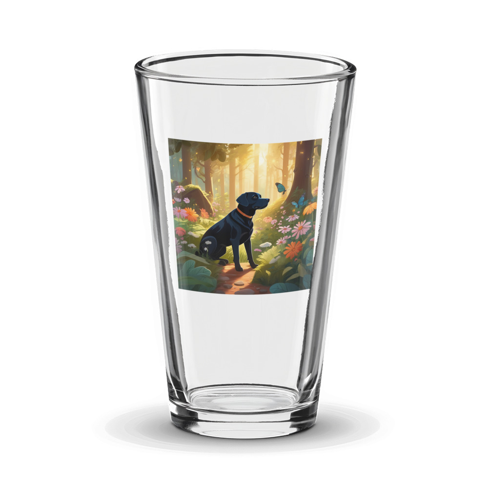 PugMug Custom Black Labrador Retriever Glass Tumbler