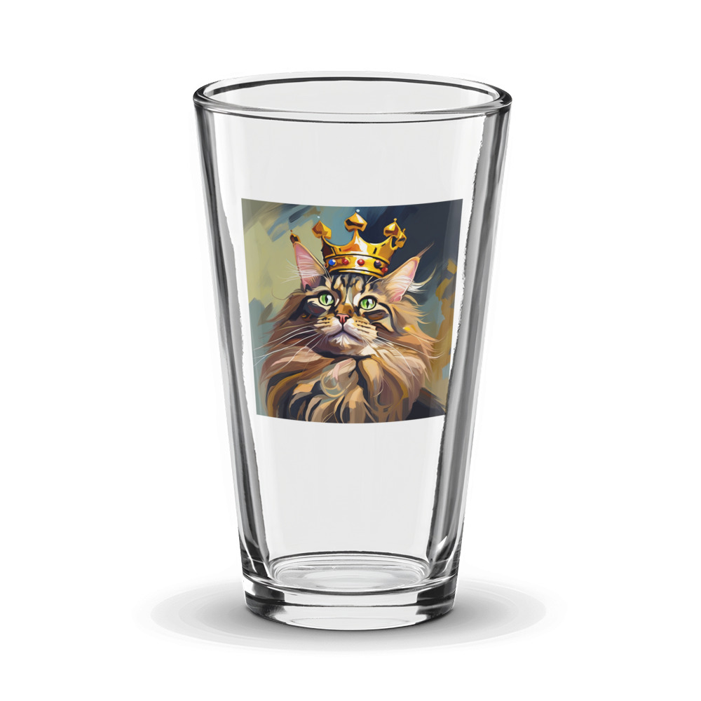 PugMug Custom Tabby Maine Coon Cat Glass Tumbler