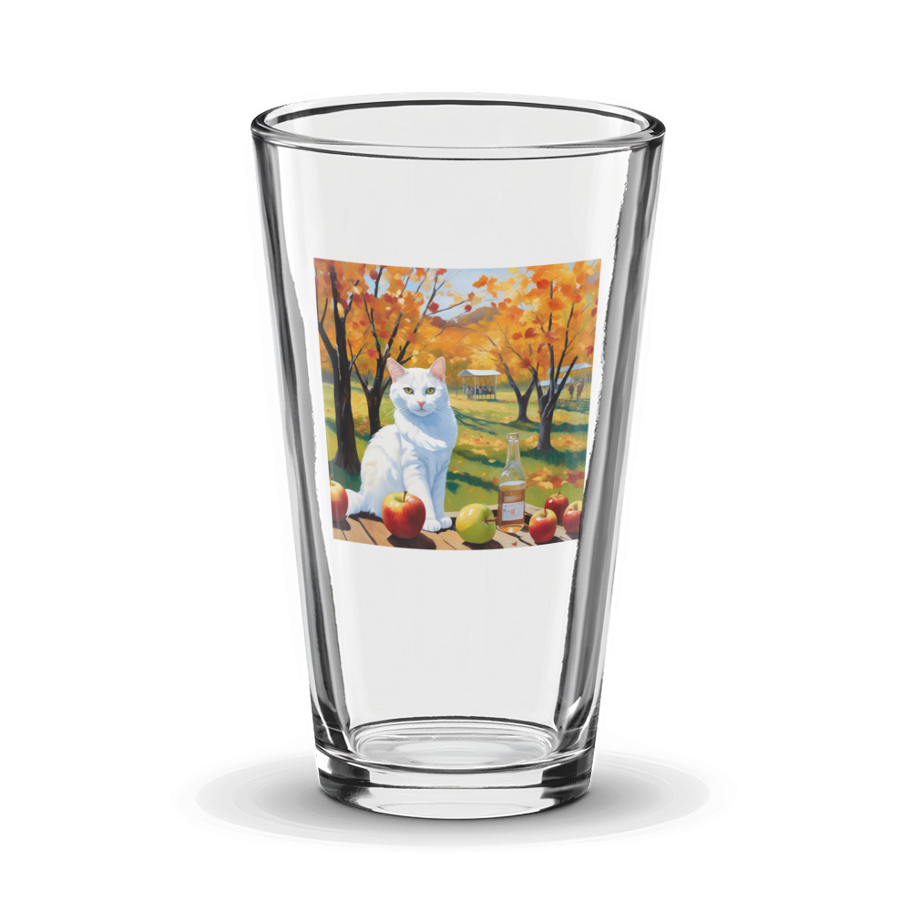 PugMug Custom White Companion Cat Glass Tumbler