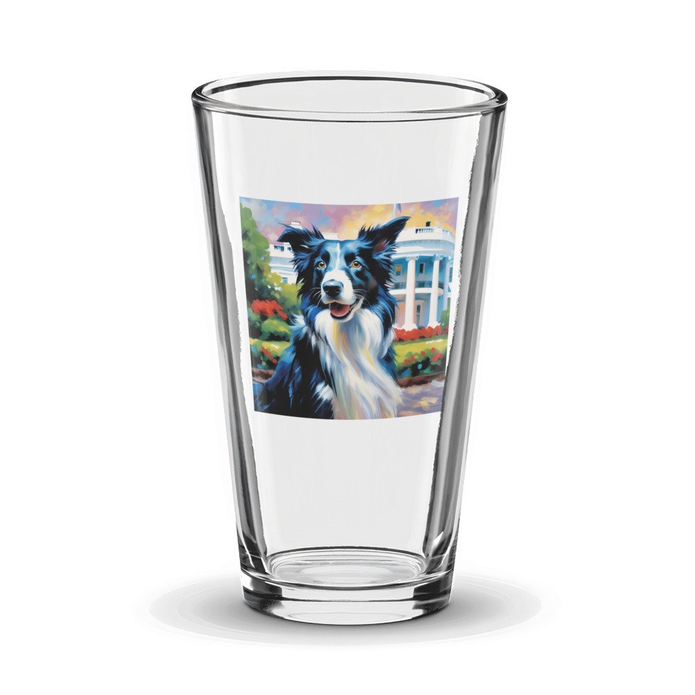 PugMug Custom Border Collie Glass Tumbler