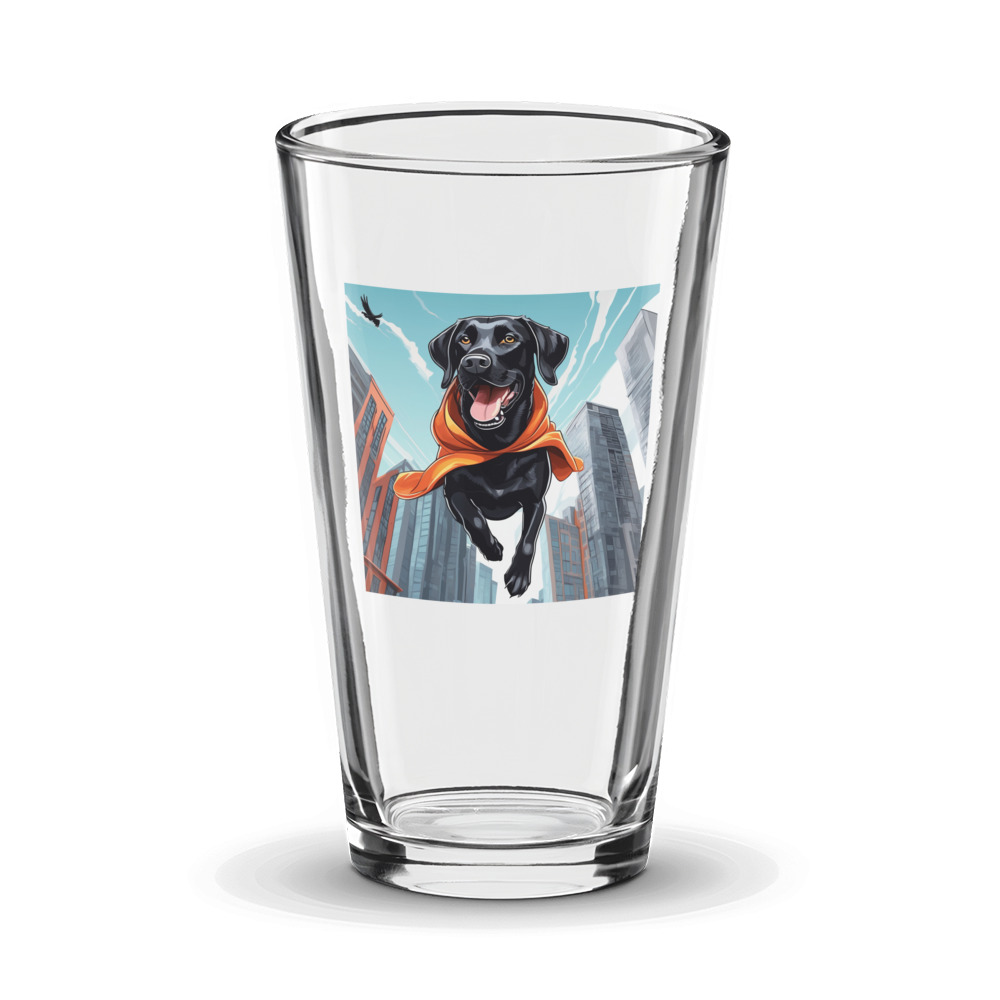 PugMug Custom Black Labrador Retriever Glass Tumbler