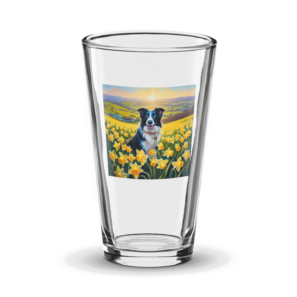 PugMug Custom Border Collie Glass Tumbler