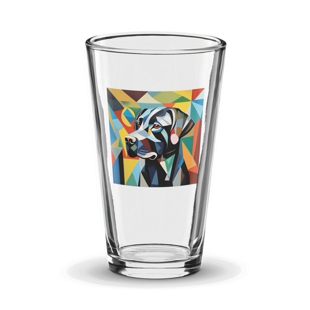 PugMug Custom Black Labrador Retriever Glass Tumbler