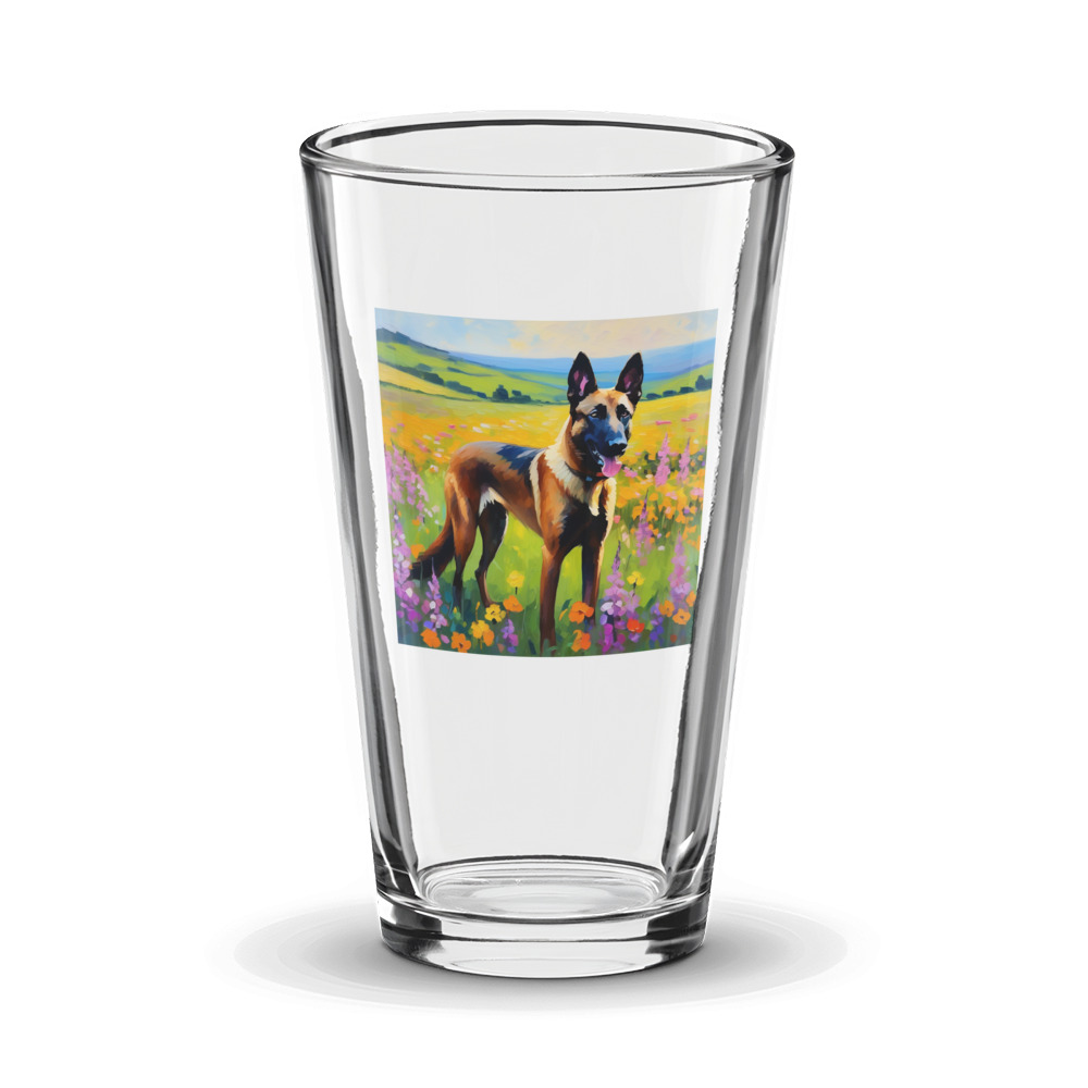 PugMug Custom Belgian Malinois Glass Tumbler