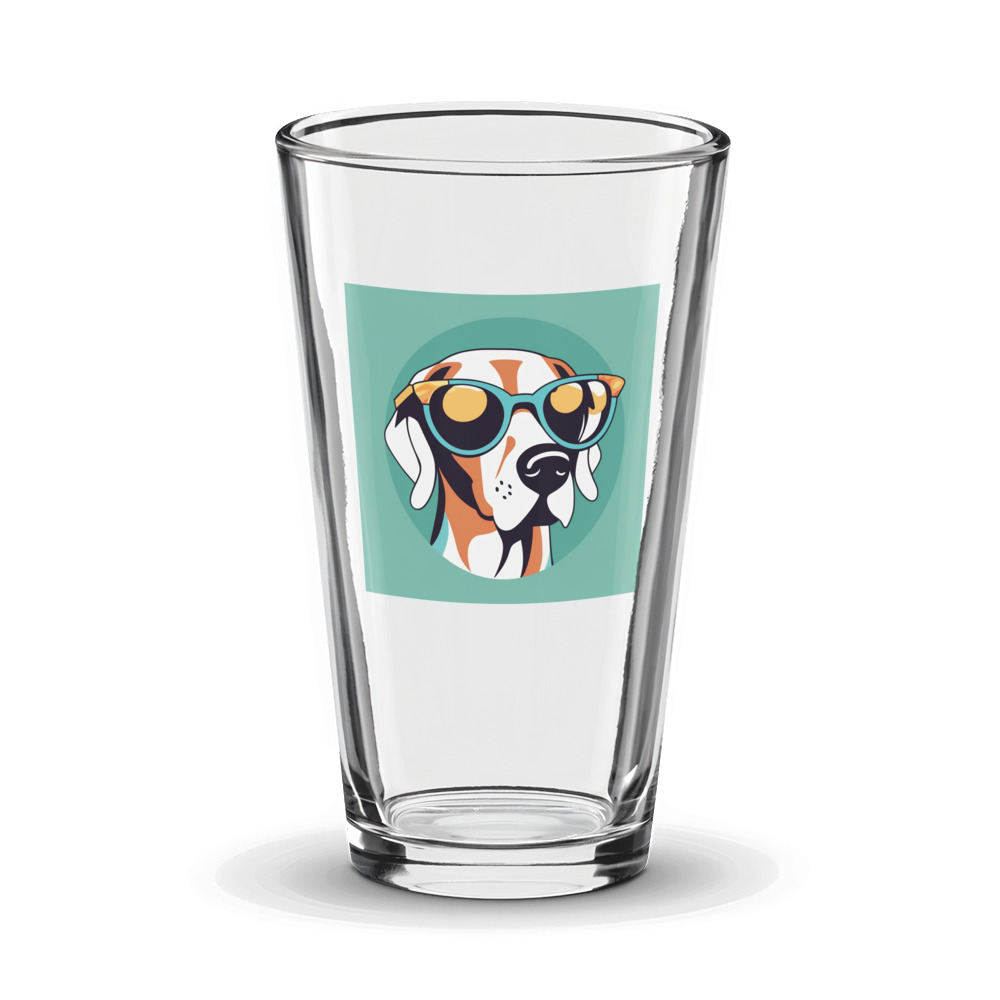 PugMug Custom Pointer Dog Glass Tumbler