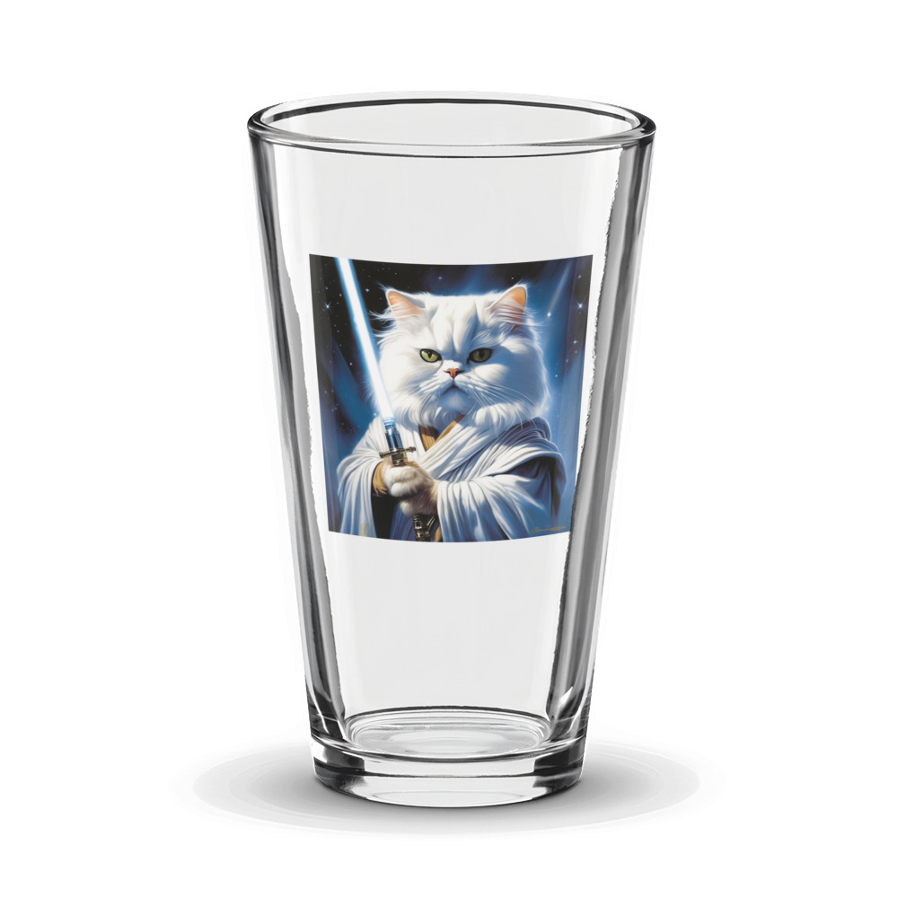PugMug Custom White Persian Cat Glass Tumbler