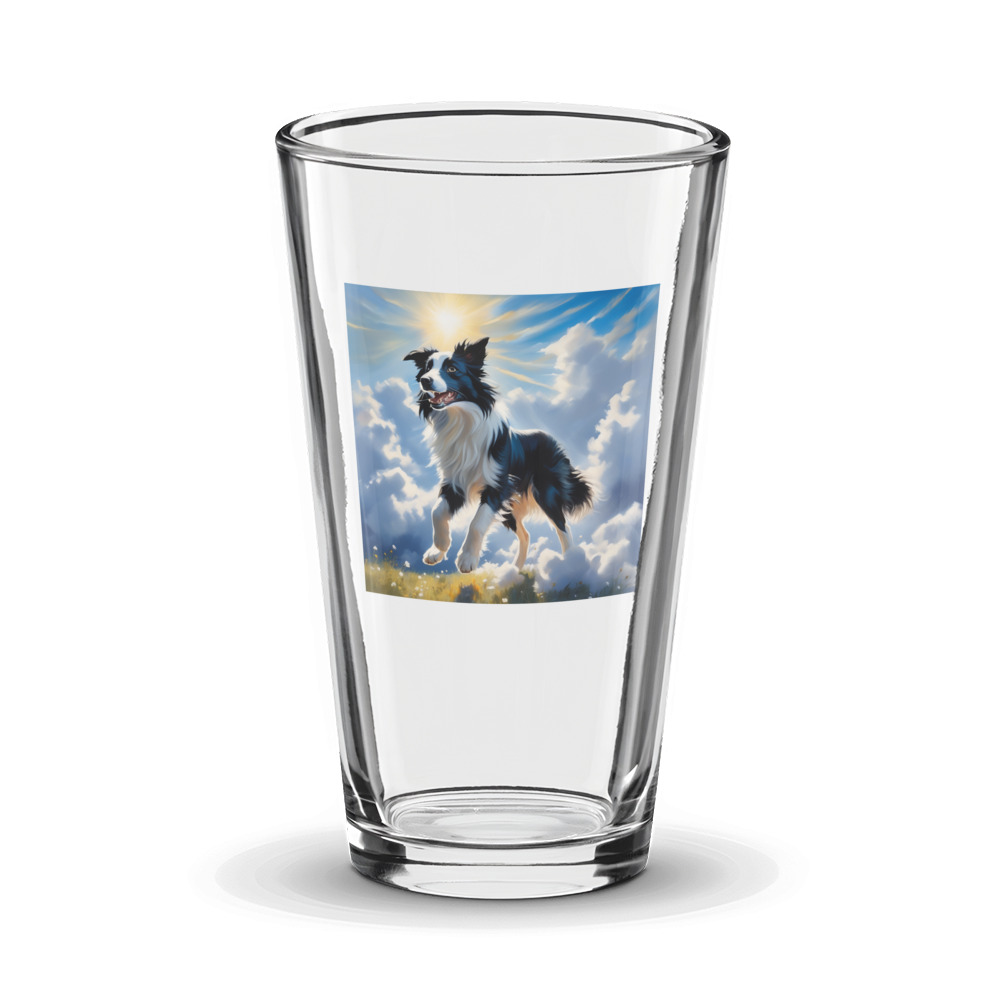 PugMug Custom Border Collie Glass Tumbler