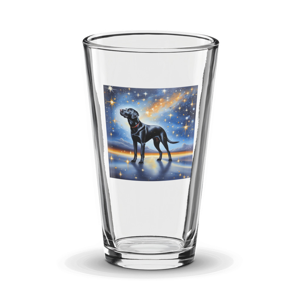 PugMug Custom Black Labrador Retriever Glass Tumbler