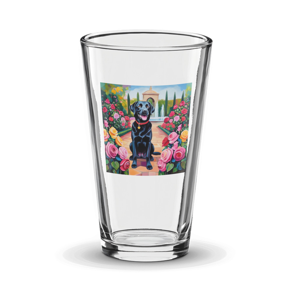PugMug Custom Black Labrador Retriever Glass Tumbler