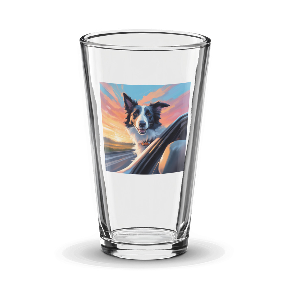 PugMug Custom Border Collie Glass Tumbler