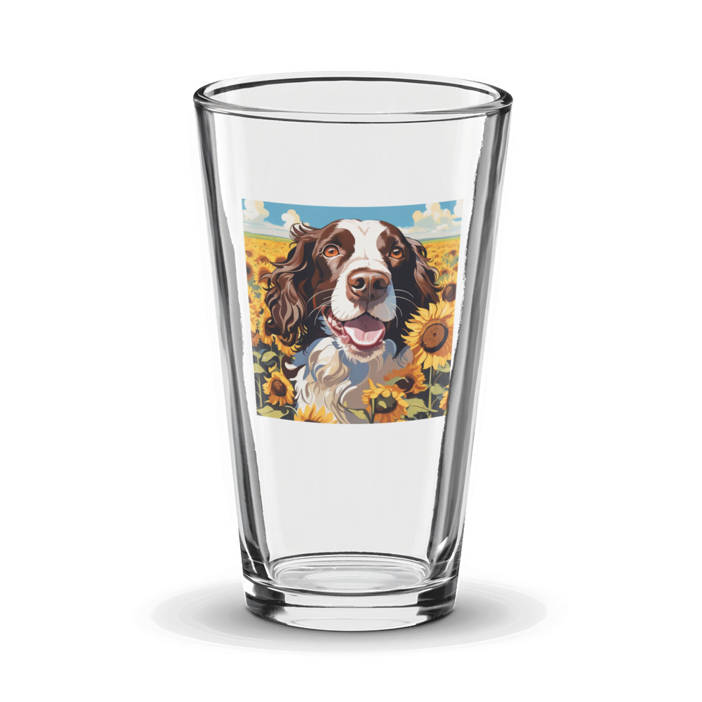 PugMug Custom English Springer Spaniel Glass Tumbler