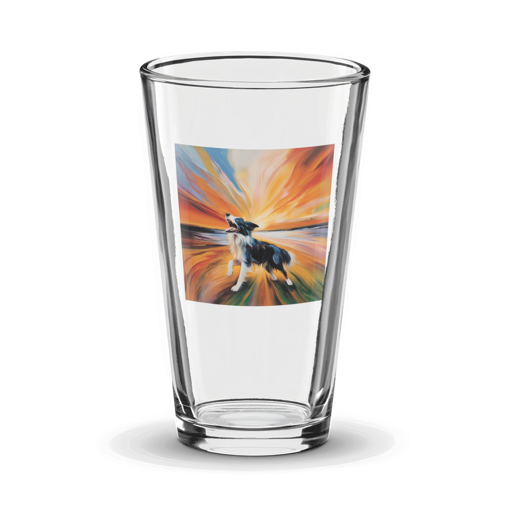 PugMug Custom Border Collie Glass Tumbler