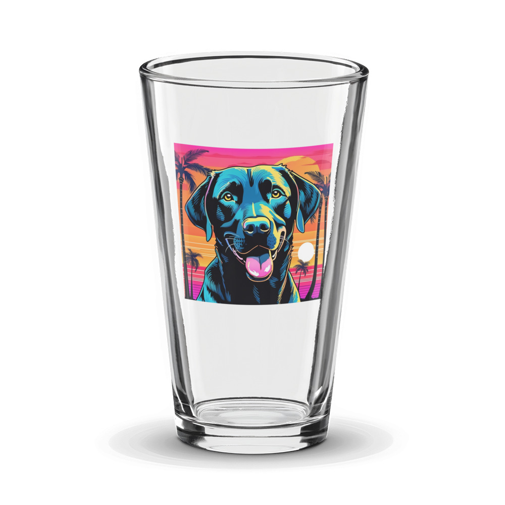 PugMug Custom Black Labrador Retriever Glass Tumbler